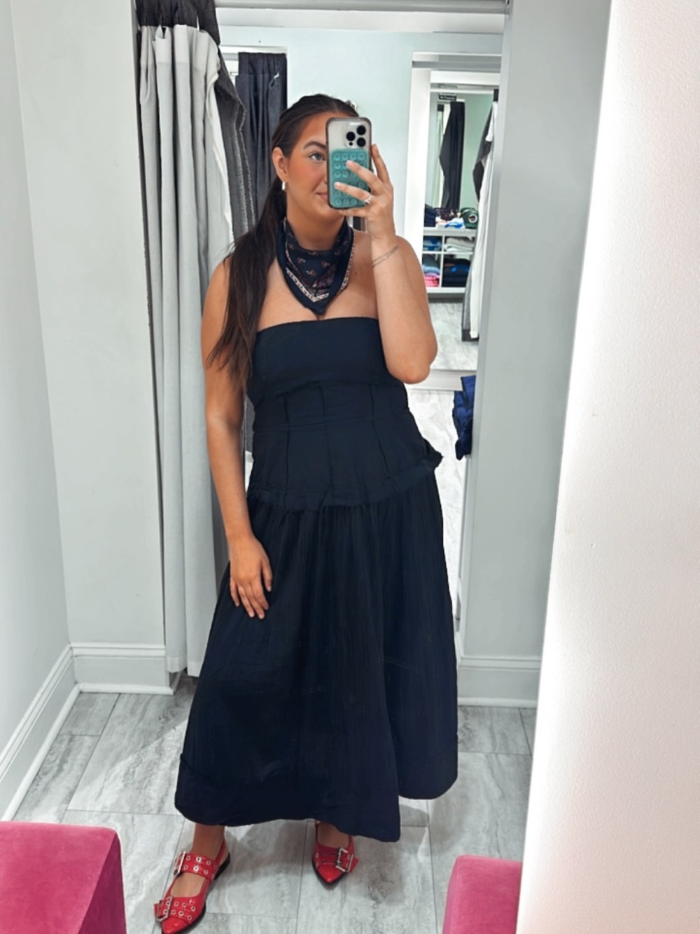 Free People: Strapless Black Maxi Dress